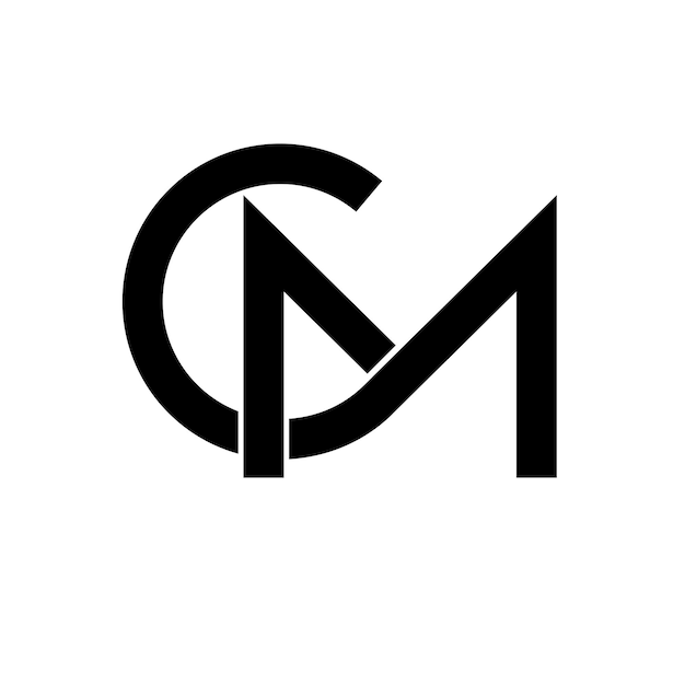 Вектор Дизайн иконки логотипа cm monogram letter