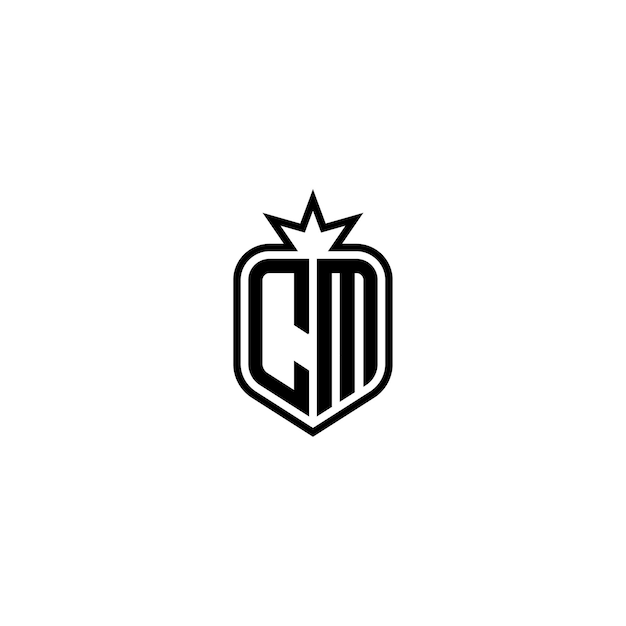 CM monogram logo ontwerp brief tekst naam symbool monochroom logo alfabet karakter eenvoudig logo