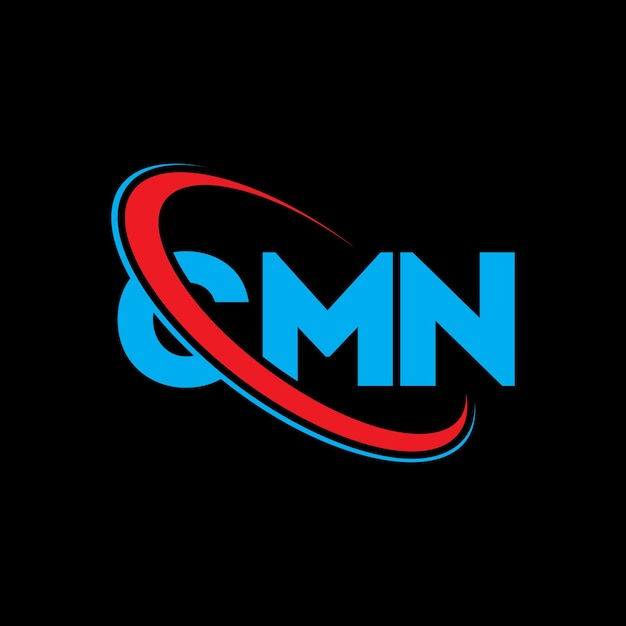 Вектор Логотип cmn, буква cmn, дизайн логотипа cmn, инициалы cmn, связанные с кругом и заглавными буквами, логотип монограммы cmn, типография для технологического бизнеса и бренда недвижимости