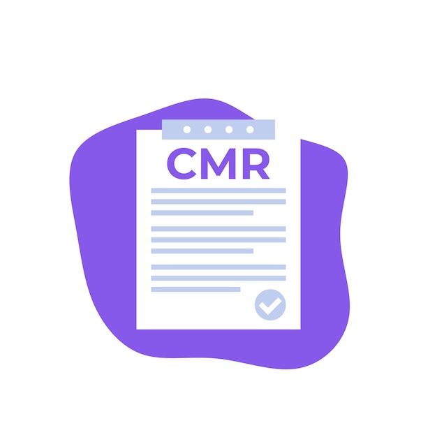 Cmr-pictogram, transportdocument vector