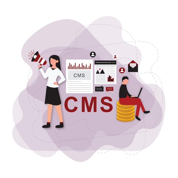 Вектор Концепция cms