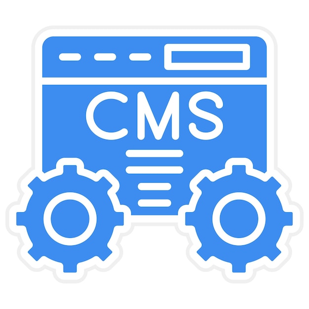 벡터 cms 아이콘 스타일