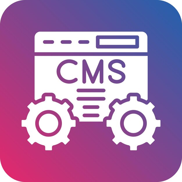 Vettore stile dell'icona cms