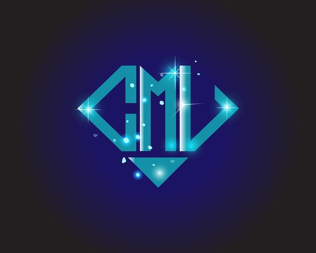 CMU initiële moderne logo ontwerp vector pictogrammalplaatje