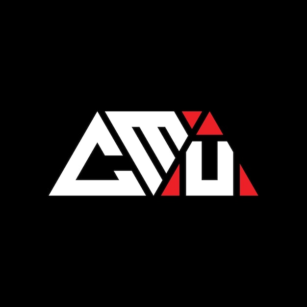 cmu triangle letter logo design with triangle shape cmu triangle logo design monogram cmu triangle vector logo template with red color cmu triangular logo simple elegant and luxurious logo cmu