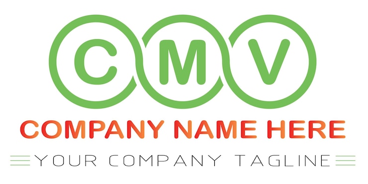 Vector cmv letter logo design