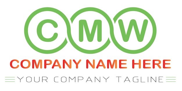 Vector cmw letter logo design