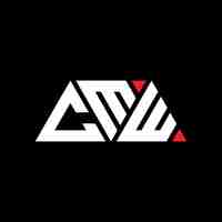 Vector cmw triangle letter logo design with triangle shape cmw triangle logo design monogram cmw triangle vector logo template with red color cmw triangular logo simple elegant and luxurious logo cmw