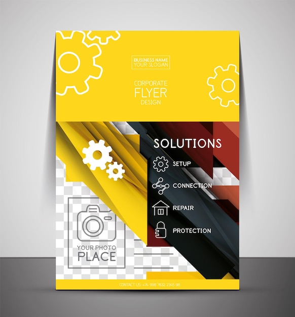 Vector cmyk business corporate flyer template