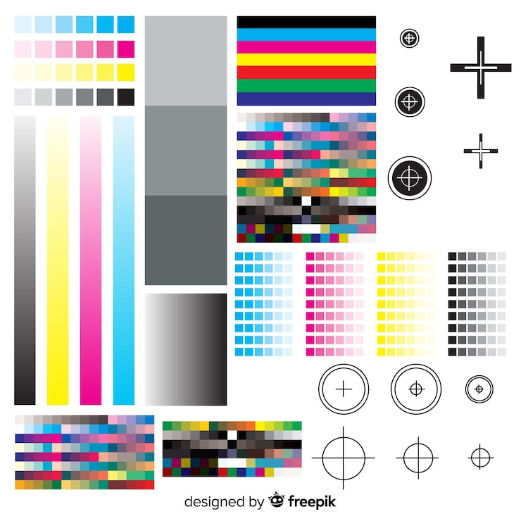 Vector cmyk較正要素コレクション