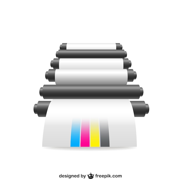 Cmyk printer illustratie