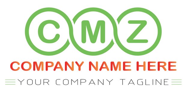 Vector cmz letter logo design