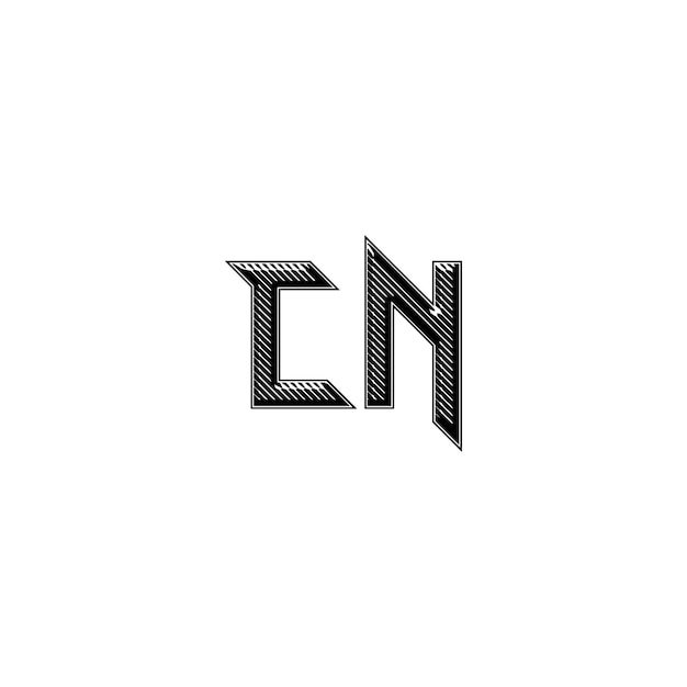 Cn monogram logo design letter text name symbol monochrome logotype alphabet character simple logo