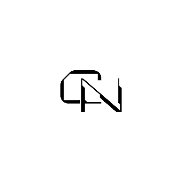 CN モノグラムロゴ デザイン文字 テキスト名 シンボル モノクロロゴタイプ アルファベット文字 シンプルロゴ