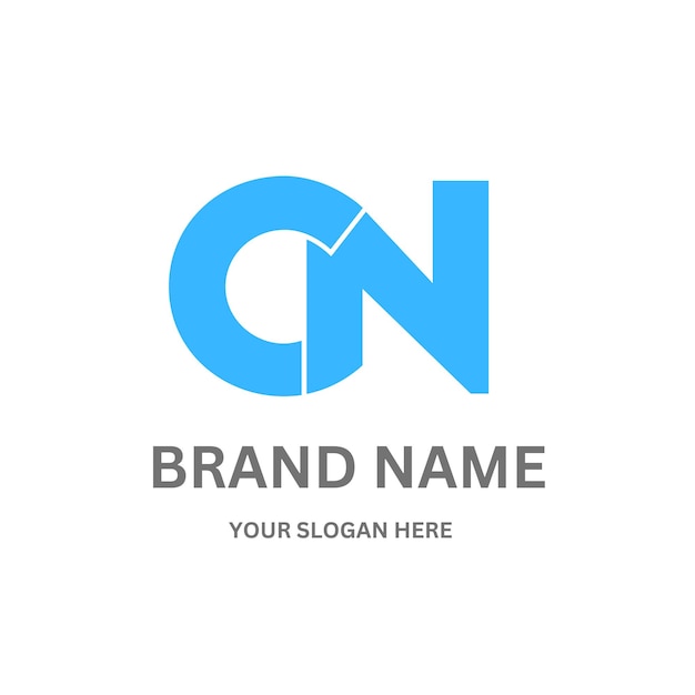 CN201 글자 CN 로고 디자인