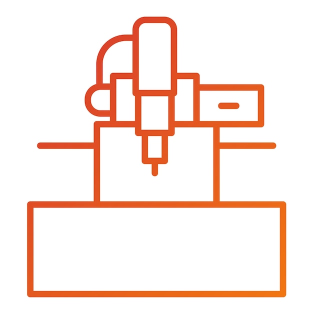 CNC マシン アイコン スタイル