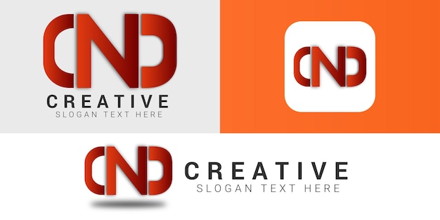 Vector cnd letter logo design