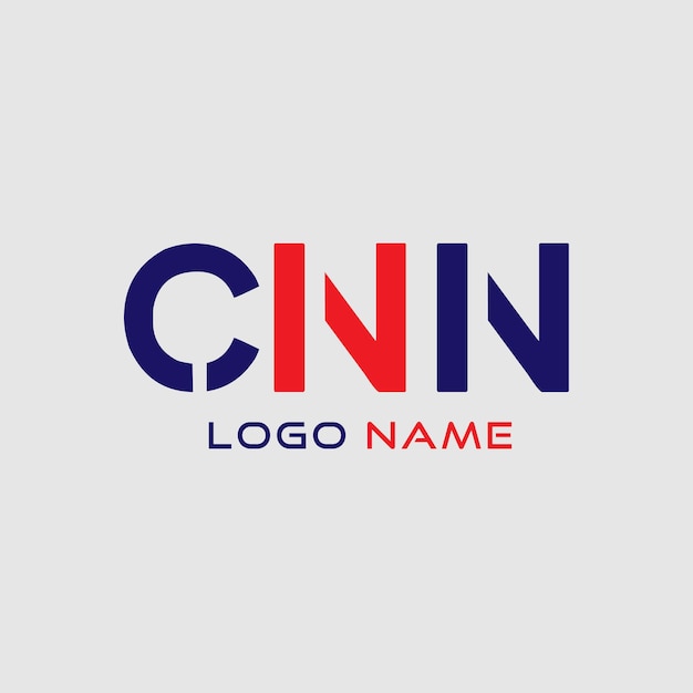 Vector cnn letter design cnn letter technology logo design on white background cnn monogram logo design