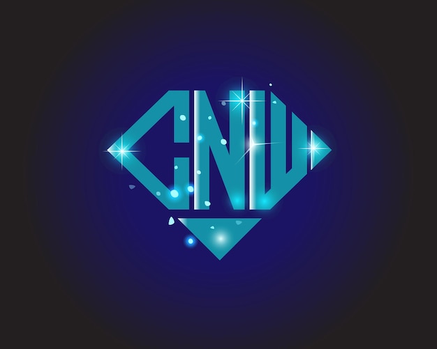 CNW initial modern logo design vector icon template