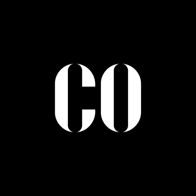 CO 文字 ロゴのデザイン: CO 文字のイニシアチブ CO 大文字 モノグラム ロゴ 白色 CO ロゴ C O デザイン CO C Ox9