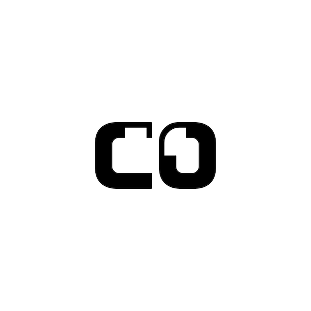 CO モノグラム ロゴ デザイン 文字 テキスト 名前 シンボル モノクロロゴタイプ アルファベット文字 シンプルロゴ