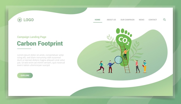 Co2 carbondioxide carbon dioxide concept for website template landing homepage