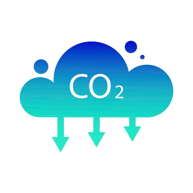 Vector co2 clouds great design for any purposes reduce co2 emission carbon neutral vector illustration stock image