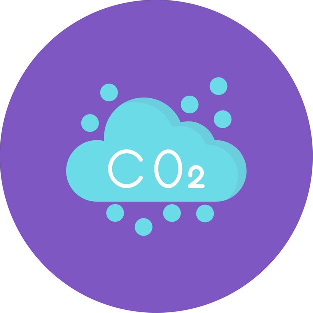 ベクトル co2 フラットイラスト