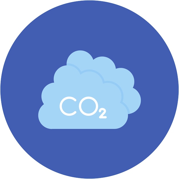 Vector co2 flat illustration