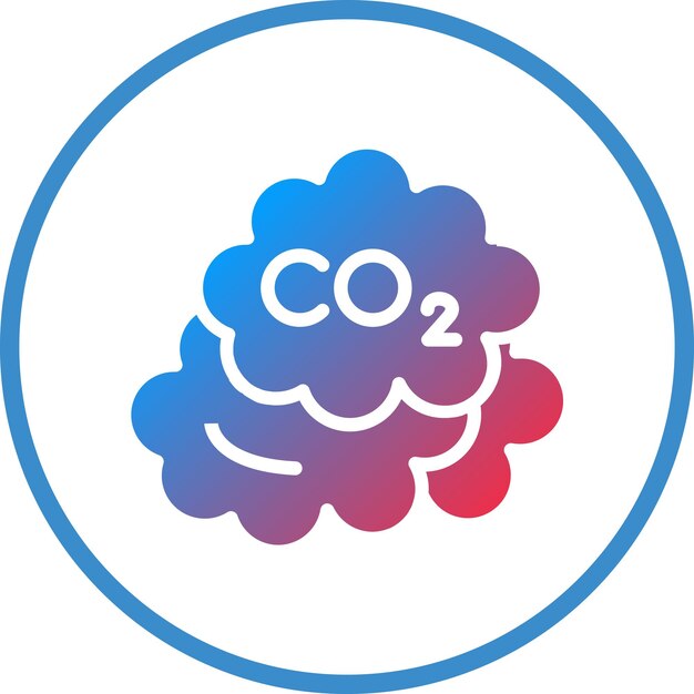 ベクトル co2 アイコンのスタイル