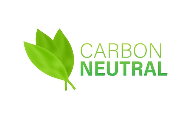 CO2-neutraal logo, geweldig ontwerp voor elk doel. Klimaatneutraal. Vector pictogram. Transportembleem. Planeet aarde.