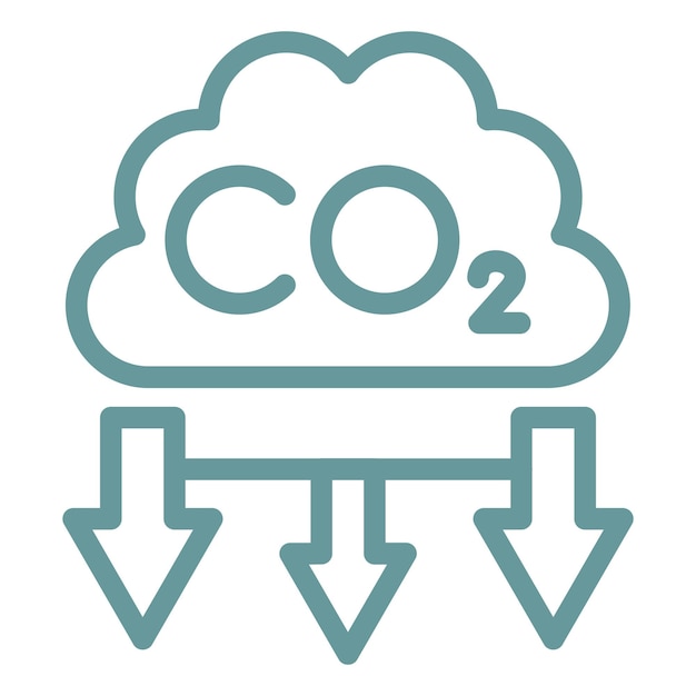 Vector co2 pollution icon style