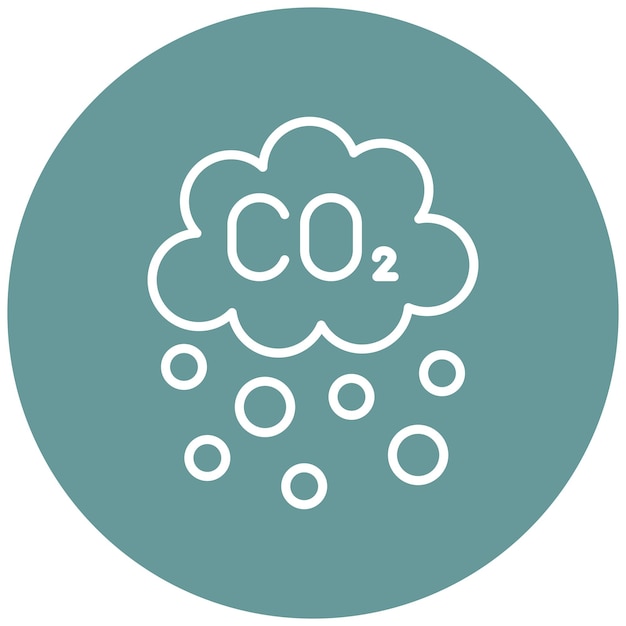 CO2 Pollution Icon Style