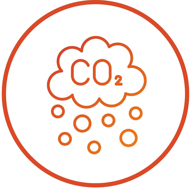 ベクトル co2 汚染 アイコン スタイル