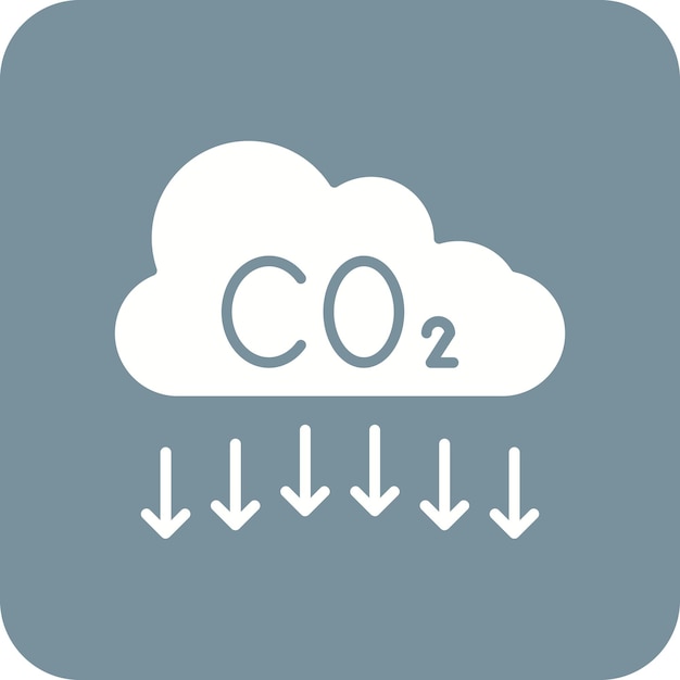 Векторное изображение значка загрязнения CO2 может быть использовано для стихийных бедствий