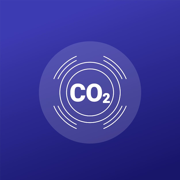 CO2 센서 아이콘 이산화탄소 경보 터