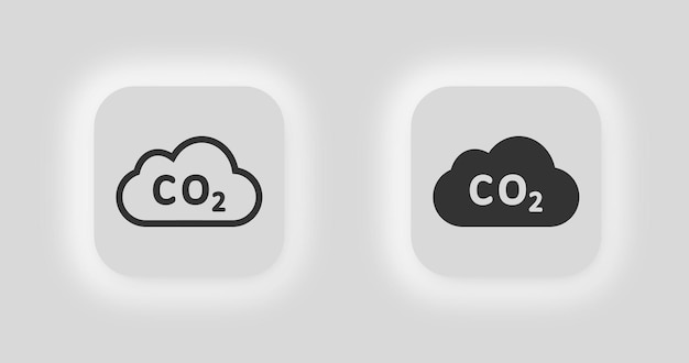 Vector co2-uitstoot pictogram ecologie en milieu illustratie symbool vector kooldioxide vervuiling