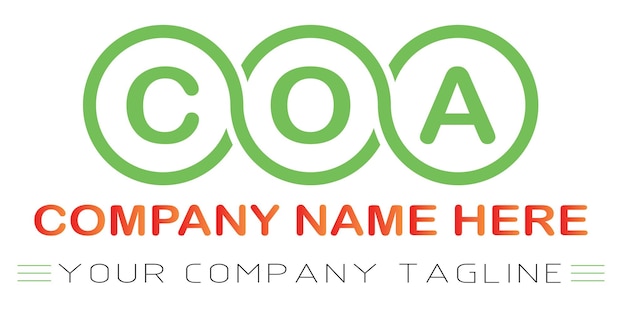 Vector coa letter logo design