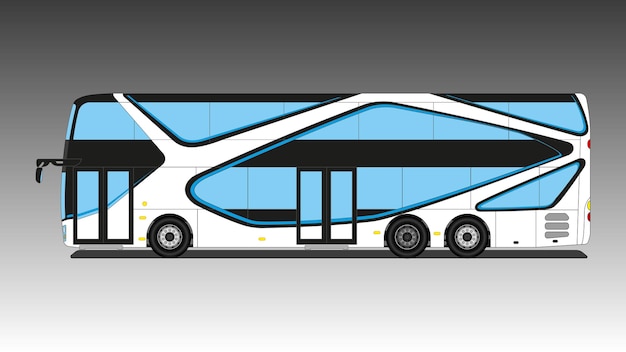 Туристический автобус и макет