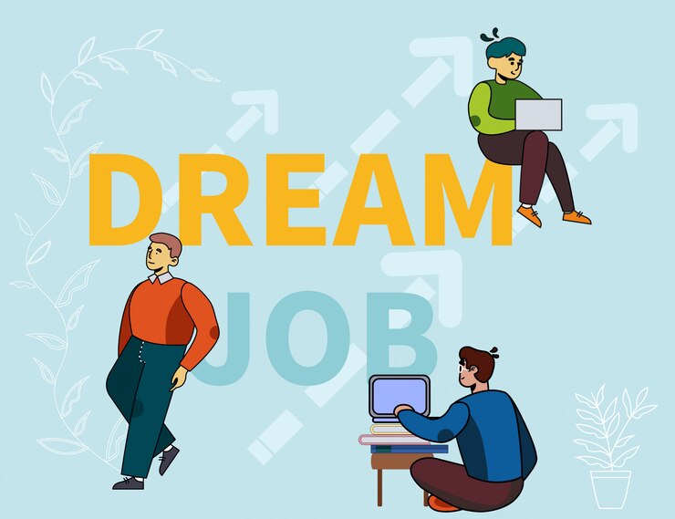 Vector coaching courses for searching dream job advert