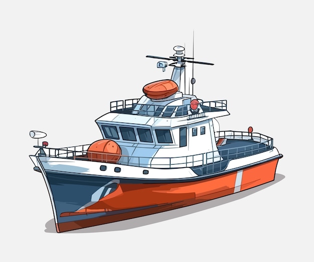 Vector coast guard vessel ship illustration vector coast guard vessel ship illustration on white backgroun