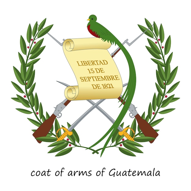 Vector coat of arms of guatemala