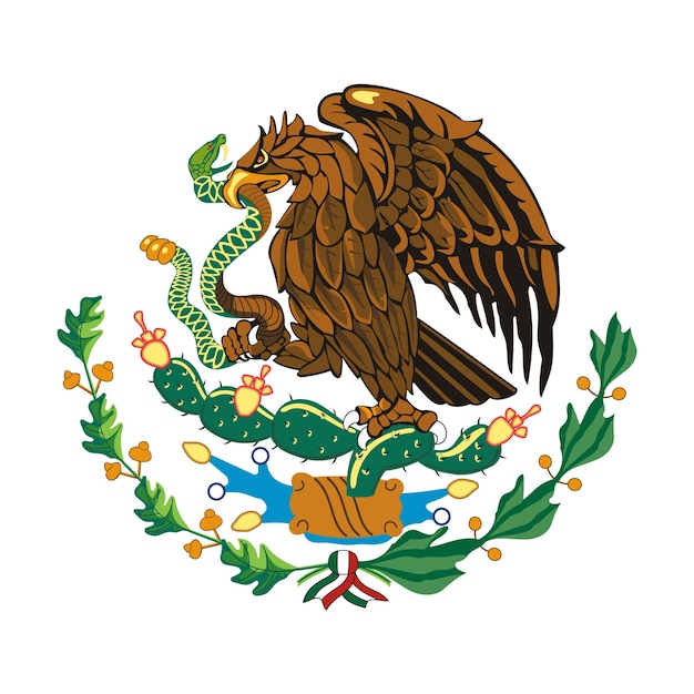 Coat of arms Mexico Vector illustration