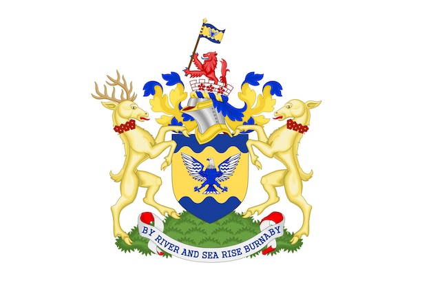 A coat of arms with a deer on it