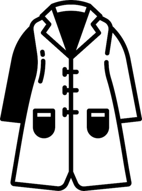 Coat glyph and line vector illustration