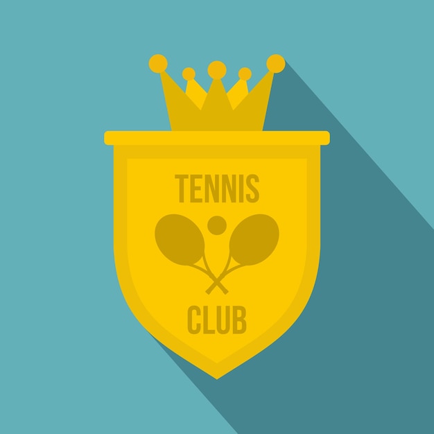テニスクラブの紋章 アイコンの平面イラスト