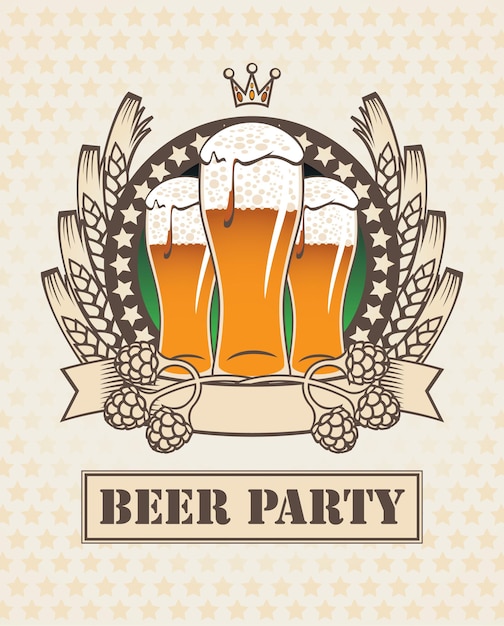 Герб с бокалами пива и пшеницы