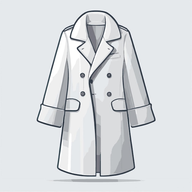 Vector coat vector on a white background