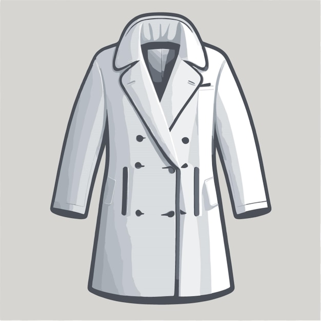 Vector coat vector on a white background