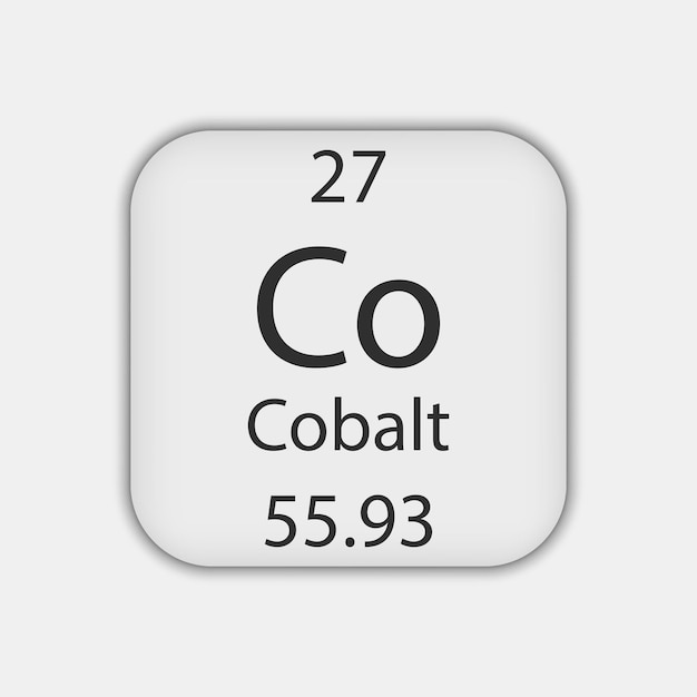 Cobalt symbol. Chemical element of the periodic table. Vector illustration.  12967202 Vector Art at Vecteezy